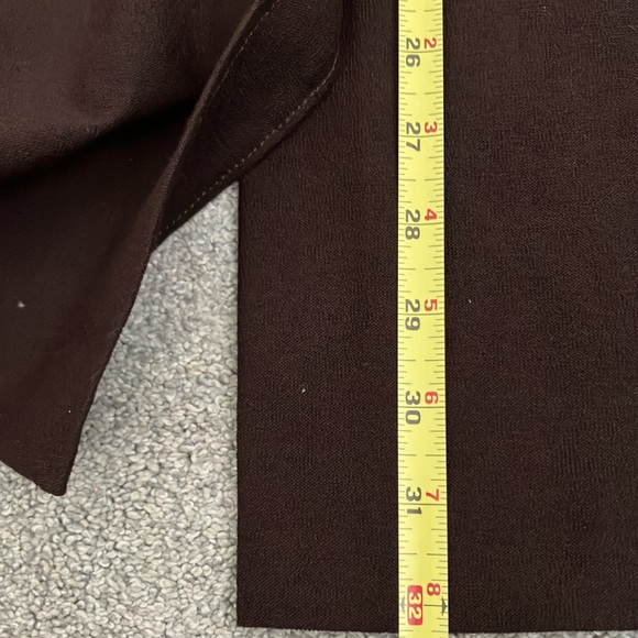 Eileen Fisher Women's Dark Brown Longline Crepe Jacket/Blazer size XL - Picture 7 of 8